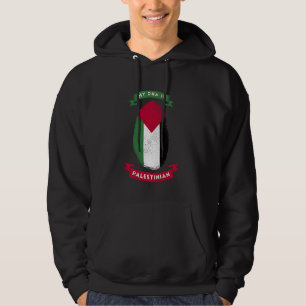 Sudadera Mi Adn es huella digital C de la bandera palestina