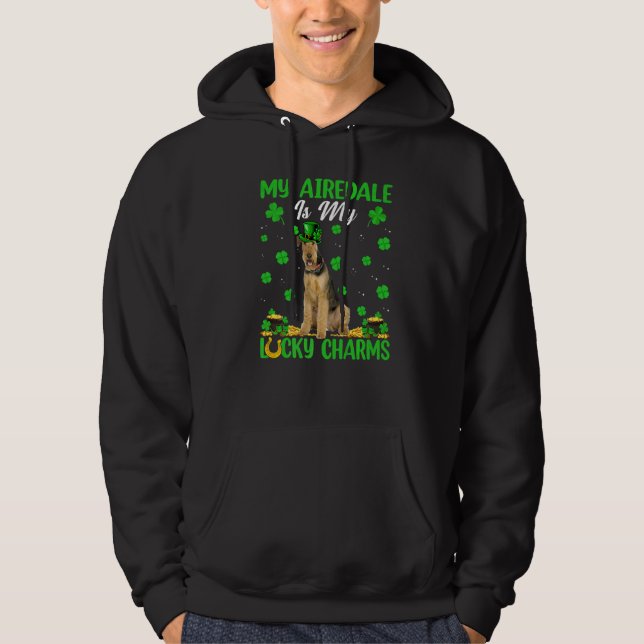 Sudadera Mi Airedale Es Mi Afortunado Encanto Airedale Perr (Anverso)