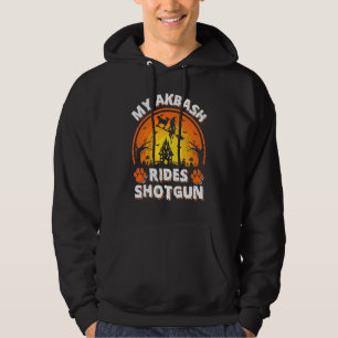 Sudadera Mi Akbash Perro Monta Bruja Escopeta Halloween