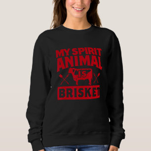 Sudadera Mi Animal Espiritual Es Carne De Humo De Brisket
