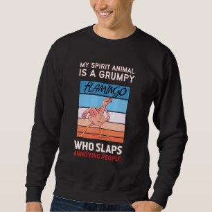 Sudadera Mi Animal Espiritual Es Flamingo Gruñón