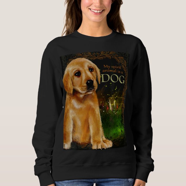 Sudadera Mi Animal Espiritual Es Un Entusiasta Canino Perro (Anverso)