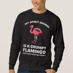 Sudadera mi animal espiritual es un gruñón flamingo slapes