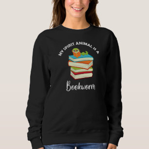 Sudadera Mi animal espiritual es un gusano de libro Amante 