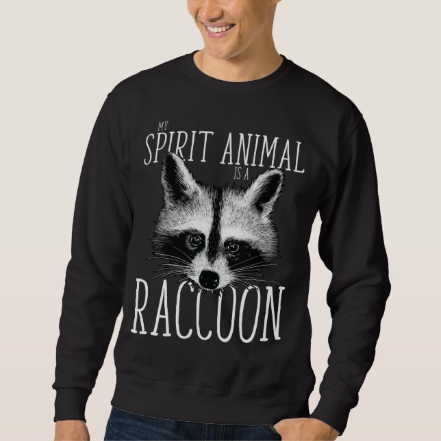 Sudadera Mi animal espiritual es un mapache (Anverso)