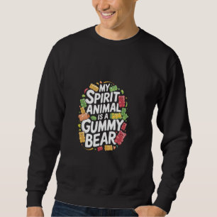 Sudadera Mi animal espiritual es un niño amante de los dulc