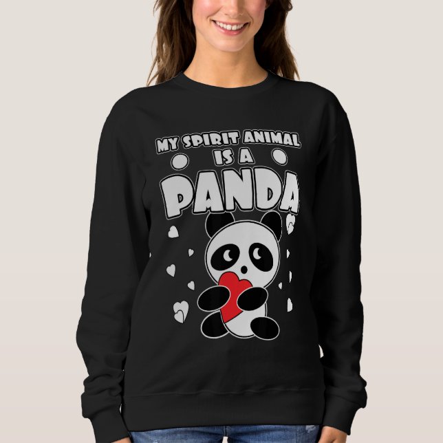 Sudadera Mi Animal Espiritual Es Un Oso Panda (Anverso)