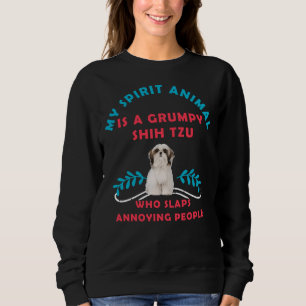 Sudadera Mi Animal Espiritual Es Un Shih Tzu Gruñón
