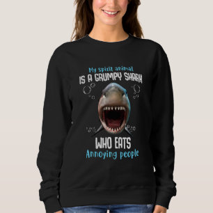 Sudadera Mi Animal Espiritual Es Un Tiburón Gruñón