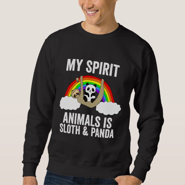 Sudadera Mi Animal Espiritual Es Una Leche Y Panda (Anverso)