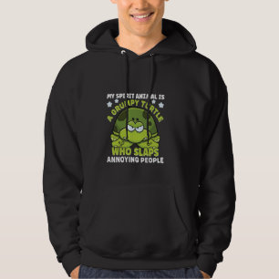 Sudadera Mi animal espiritual es una tortuga gruñona que ab