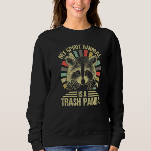Sudadera Mi animal espiritual vintage es un mapache de basu