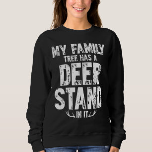 Sudadera Mi árbol familiar tiene un puesto de caza de venad