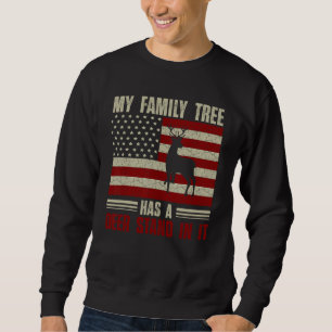 Sudadera Mi árbol genealógico tiene un puesto de caza de ci