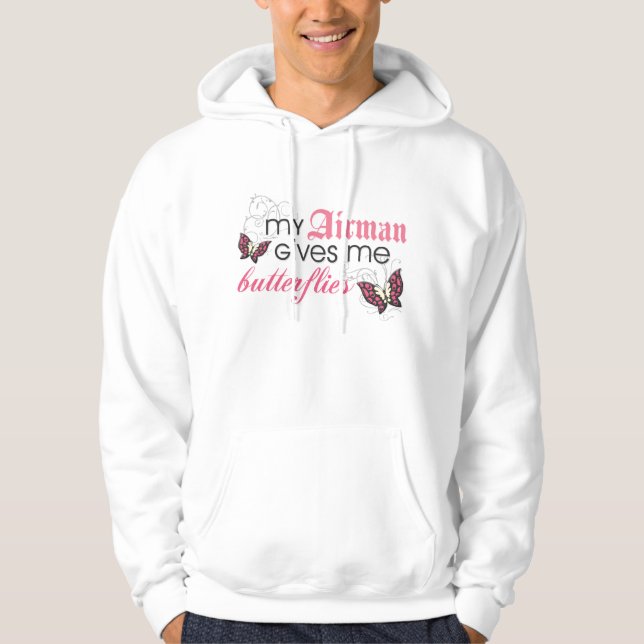 Sudadera Mi aviador me da mariposas (Anverso)