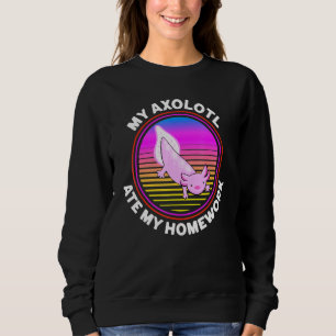 Sudadera Mi Axolotl Ate My Homework Retro Vintage Axolotl F