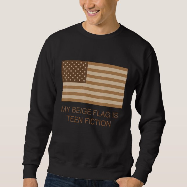 Sudadera Mi Bandera Beige Es Ficción Adolescente (Anverso)