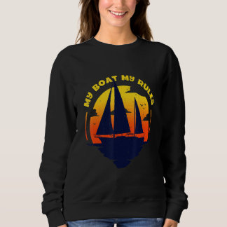 Sudadera Mi barco mis reglas Capitán Pontón en Bote