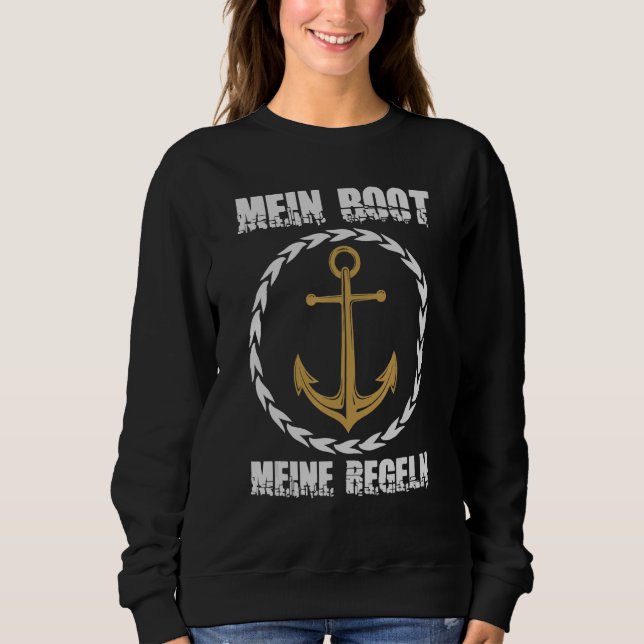 Sudadera Mi barco mis reglas navegando 2 (Anverso)