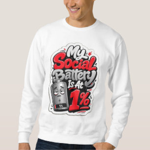 Sudadera Mi batería social está al 1% divertido introvertid