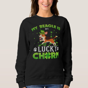 Sudadera Mi Beagle Es Mi Encanto Afortunado Shamrock Saint 