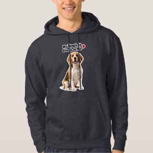 Sudadera Mi Beagle Está Pegado a Mí Amante Perro Lindo