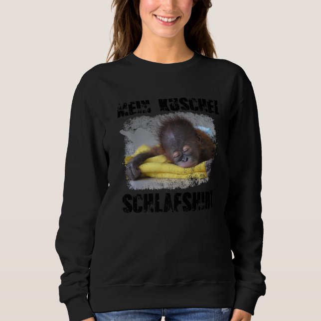 Sudadera Mi bebé de mono dormido Orangutan (Anverso)