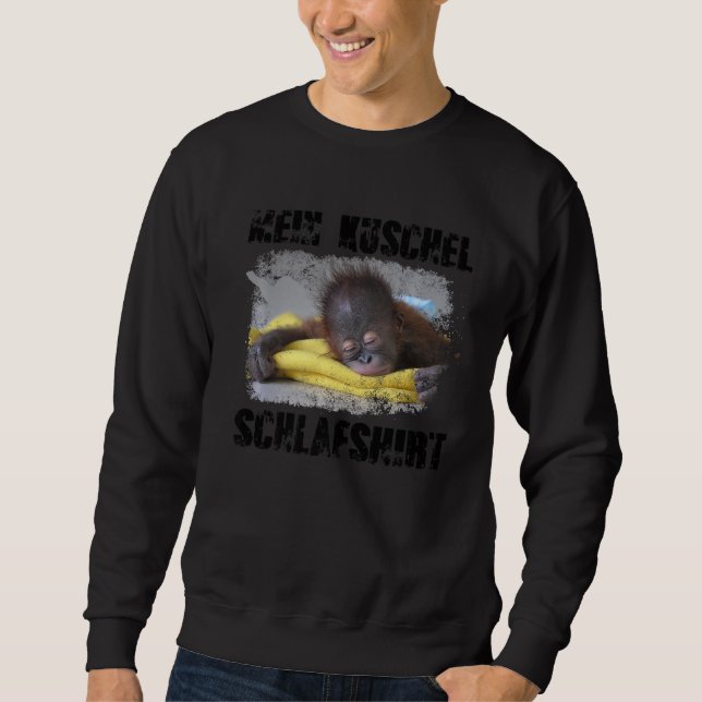 Sudadera Mi bebé de mono dormido Orangutan (Anverso)