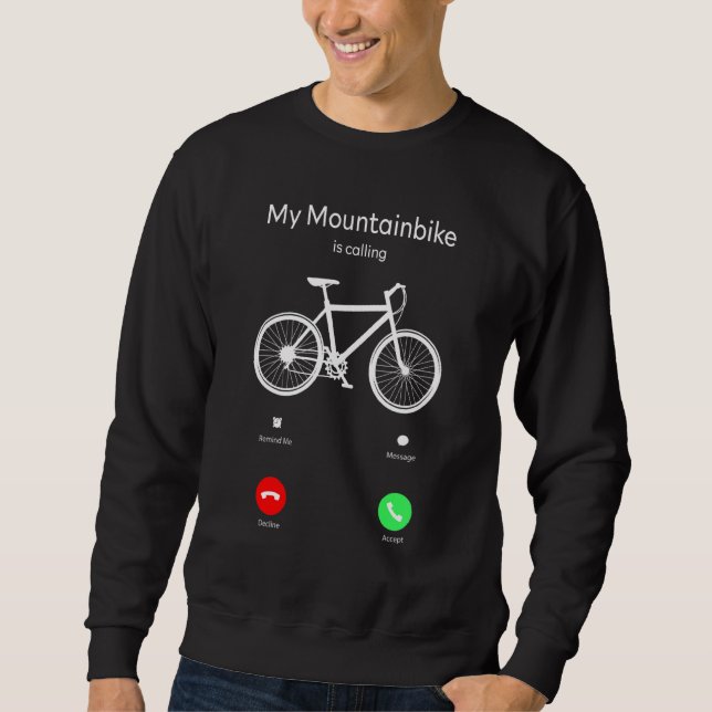 Sudadera Mi Bicicleta De Montaña Llama A Bicicleta Mtb (Anverso)