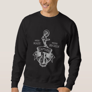 Sudadera Mi Bote Mi Ancla De Reglas Capitán Motif Silhouett