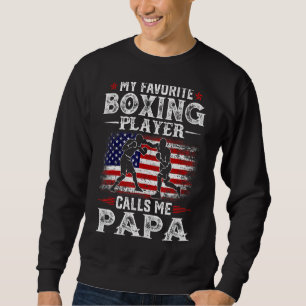 Sudadera Mi boxeador favorito me llama Papa Usa F