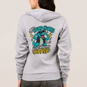 Sudadera Mi cabeza duele pero estoy siendo valiente diverti