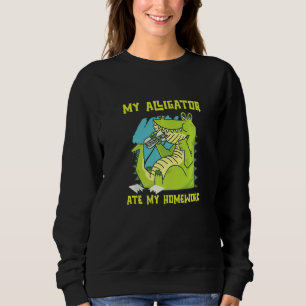 Sudadera Mi caimán se comió mi tarea Reptiles Zoológico Est