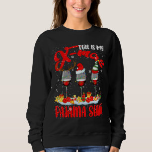 Sudadera Mi camiseta de X Mas Pajama navidad el vino elfo r