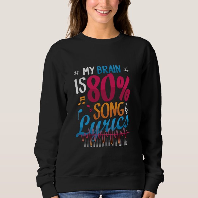 Sudadera Mi Cerebro Es El Cantante Gracioso Earworm De 80 C (Anverso)