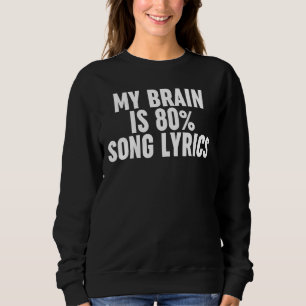 Sudadera Mi Cerebro Es Letras De 80 Canciones. La Letra Es 