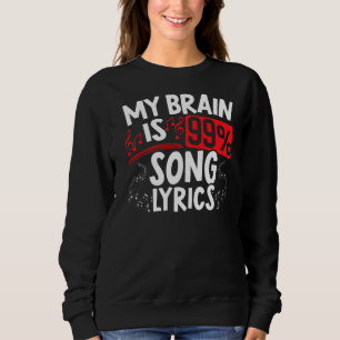 Sudadera Mi Cerebro Es Letras De 99 Canciones De Música Esc