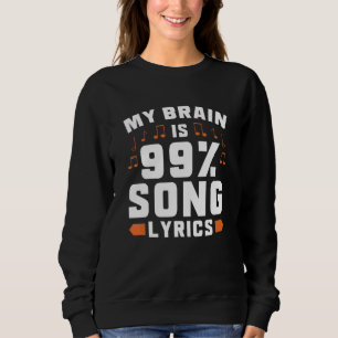Sudadera Mi cerebro es teatro musical cantante de letras de