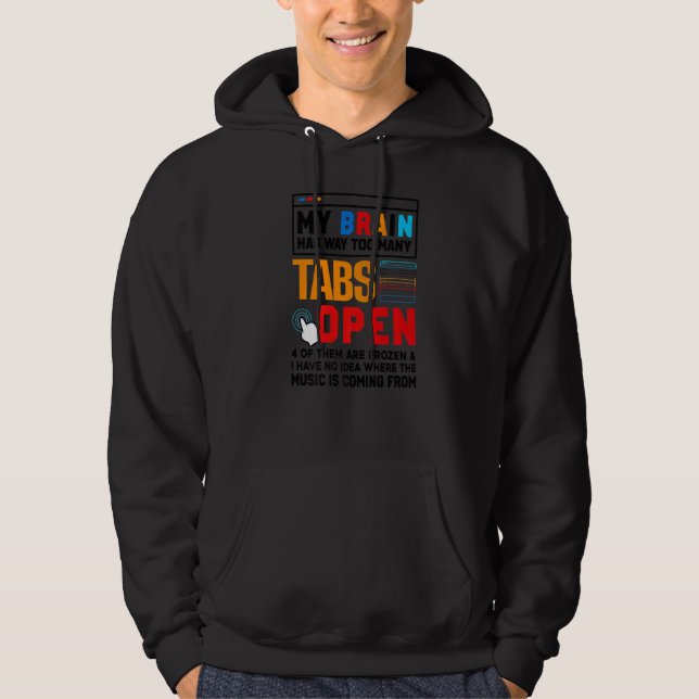 Sudadera Mi Cerebro Tiene Demasiadas Tabulaciones De Softwa (Anverso)