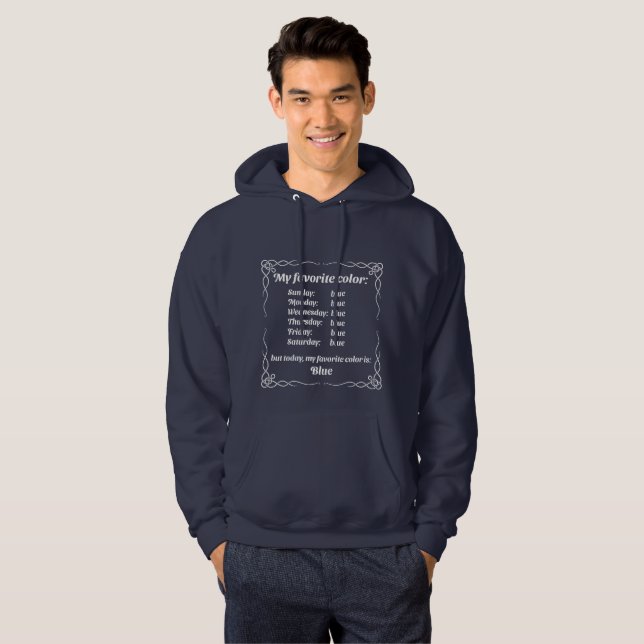Sudadera Mi color favorito es el azul (Anverso completo)