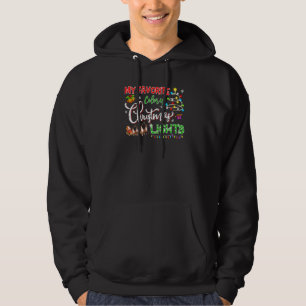 Sudadera Mi Color Favorito Es Navidad Luces Árbol De Navida