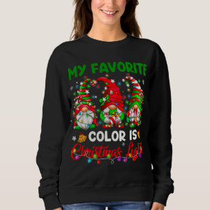 Sudadera Mi Color Favorito Son Los Navidades Gnome Ligero M