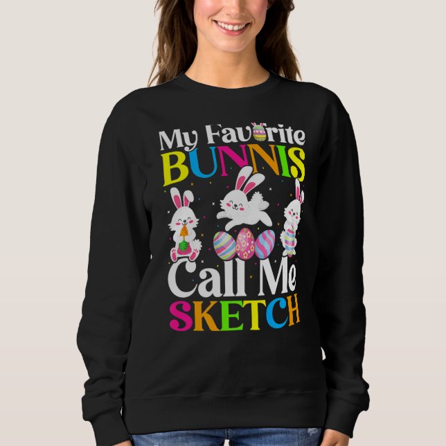 Sudadera Mi conejito favorito me llama pascua (Anverso)