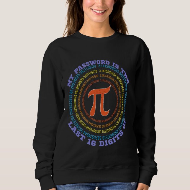 Sudadera Mi contraseña es los últimos 16 dígitos de Pi Funn (Anverso)
