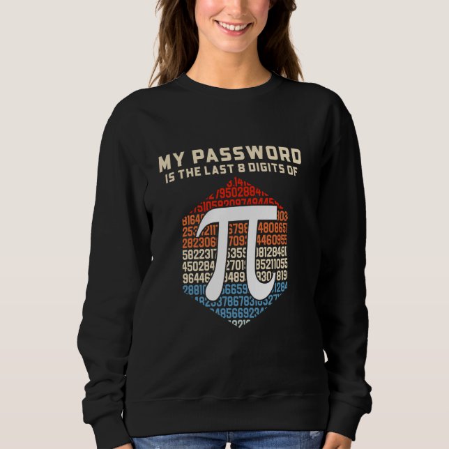 Sudadera Mi Contraseña Es Los Últimos 8 Dígitos De Pi - Div (Anverso)