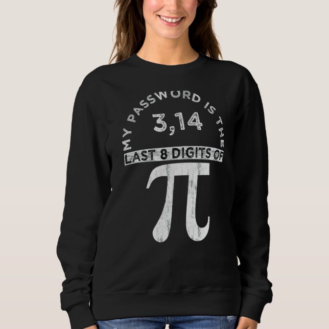 Sudadera Mi Contraseña Es Los Últimos 8 Dígitos De Pi Funny (Anverso)