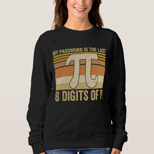 Sudadera Mi Contraseña Son Los Últimos 8 Dígitos de Pi Prof (Anverso)