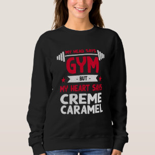 Sudadera Mi corazón dice Crema Caramelo   Humor de entrenam
