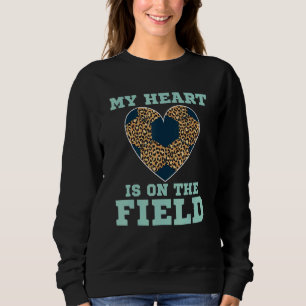 Sudadera Mi Corazón Está En Esa Pelota De Leopardo De Fútbo