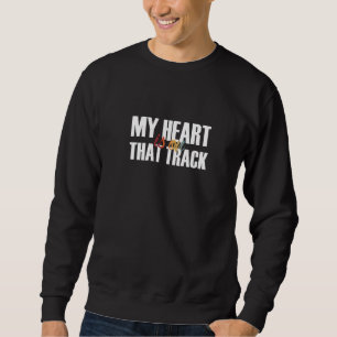 Sudadera Mi corazón está en esa pista Atletismo 1